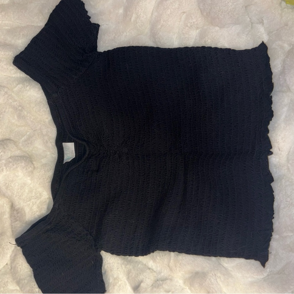 Black Women's Off the Shoulder Shirt